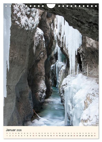 Produktbild: Partnachklamm (Wandkalender 2026 DIN A4 hoch), CALVENDO Monatskalender