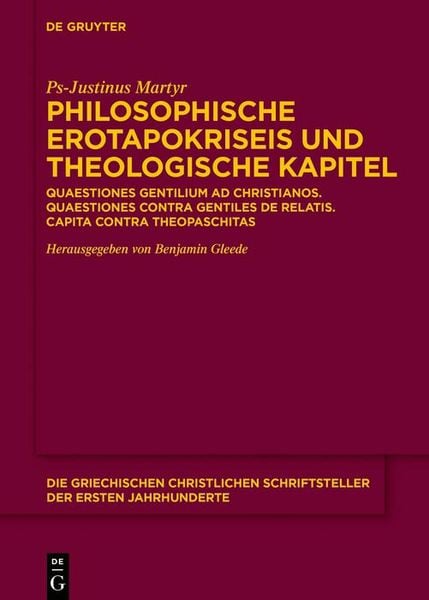 Produktbild: Philosophische Erotapokriseis und theologische Kapitel