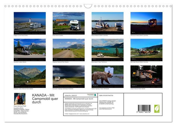 Produktbild: KANADA - Mit Campmobil quer durch (Wandkalender 2026 DIN A3 quer), CALVENDO Monatskalender