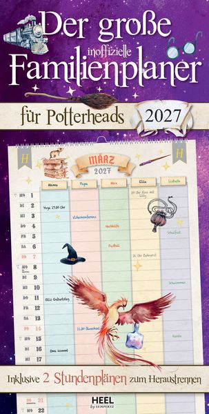 Produktbild: Der gro&szlig;e inoffizielle Familienplaner f&uuml;r Potterheads Kalender 2027