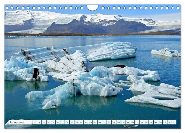 Produktbild: ISLAND, Insel aus Feuer und Eis (Wandkalender 2026 DIN A4 quer), CALVENDO Monatskalender