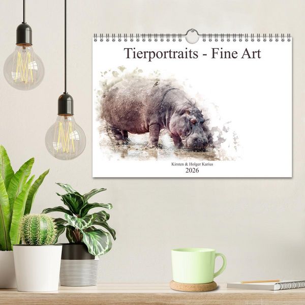 Produktbild: Tierportraits - Fine Art (Wandkalender 2026 DIN A4 quer), CALVENDO Monatskalender