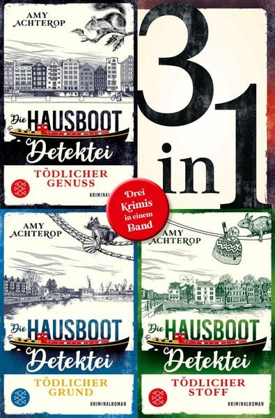 Produktbild: Die Hausboot-Detektei - T&ouml;dlicher Genuss / T&ouml;dlicher Grund / T&ouml;dlicher Stoff - Drei Krimis in einem Band