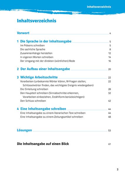 Produktbild: Klett 10-Minuten-Training Deutsch Aufsatz Inhaltsangabe 6. - 8. Klasse