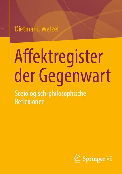 Produktbild: Affektregister der Gegenwart
