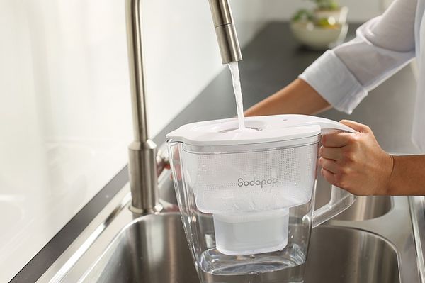 Produktbild: SODAPOP Wasserfilterkanne Selina, 1,5 Liter, wei&szlig;, inkl. 10 Filterkartuschen