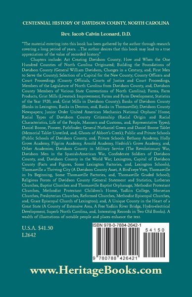 Produktbild: Centennial History of Davidson County, North Carolina