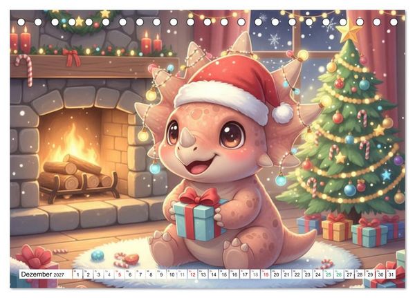 Produktbild: Dino-Babys Jahresreise (Tischkalender 2027 DIN A5 quer), CALVENDO Monatskalender