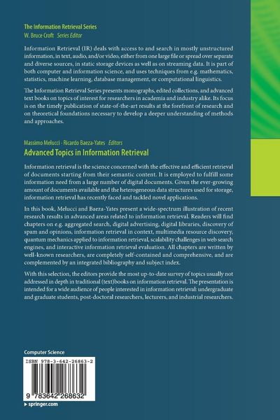 Produktbild: Advanced Topics in Information Retrieval
