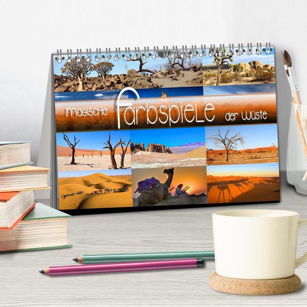 Produktbild: Magische Farbspiele der W&uuml;ste (Tischkalender 2026 DIN A5 quer), CALVENDO Monatskalender