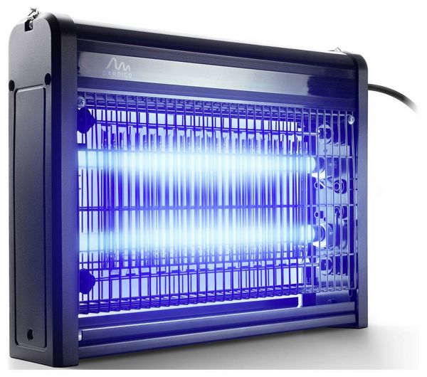 Produktbild: Gardigo 62408INT UV-Insektenf&auml;nger Stromgitter, UV-Licht 9 W (B x H x T) 33.6 x 25.4 x 7.3 cm Schwarz 1 St.