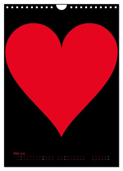 Produktbild: Foto- und Bastelkalender &bdquo;LIEBE&ldquo; in der Farbe Schwarz (Wandkalender 2026 DIN A4 hoch), CALVENDO Monatskalender