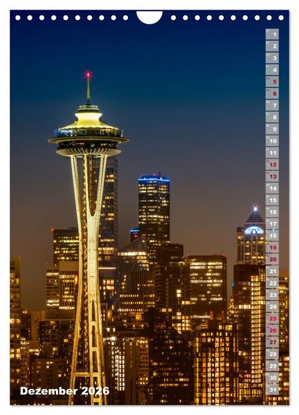 Produktbild: SEATTLE Imposante Stadt- und Naturimpressionen (Wandkalender 2026 DIN A4 hoch), CALVENDO Monatskalender