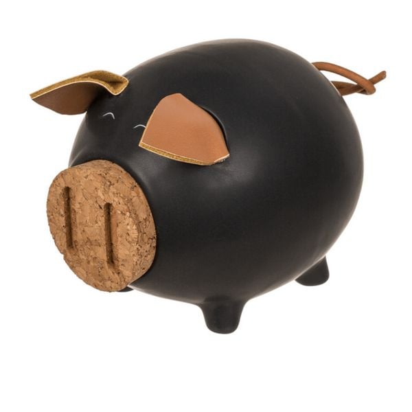Produktbild: Sparschwein mit Korkenschnauze und braunen Ohren