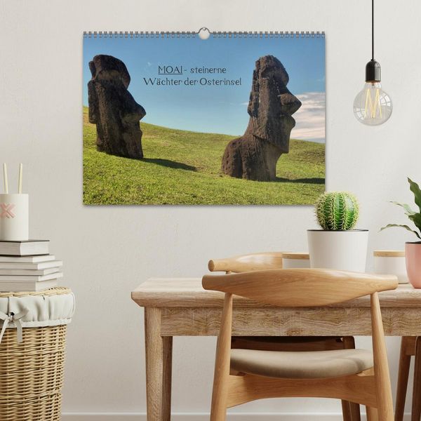 Produktbild: MOAI - steinerne W&auml;chter der Osterinsel (Wandkalender 2026 DIN A3 quer), CALVENDO Monatskalender