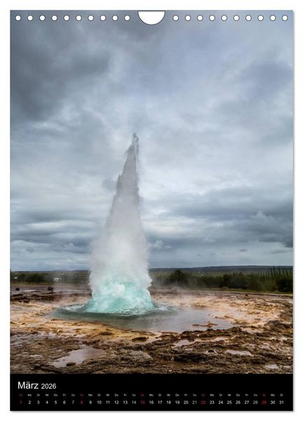 Produktbild: Island - Landschaften vom Wasser gepr&auml;gt (Wandkalender 2026 DIN A4 hoch), CALVENDO Monatskalender