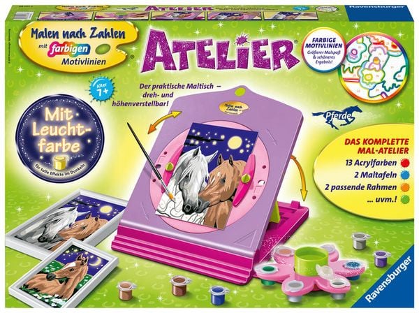 Ravensburger Malen nach Zahlen, Atelier Pferde