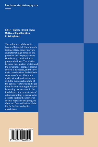 Produktbild: Matter at High Densities in Astrophysics