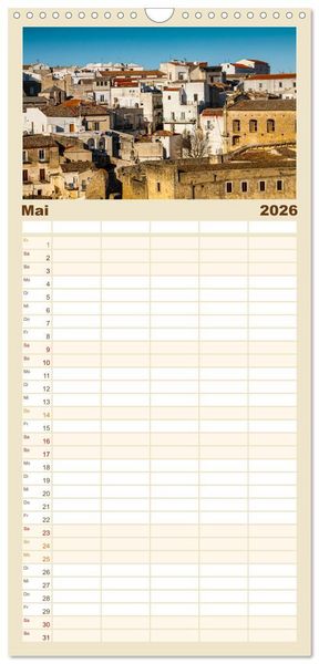 Produktbild: Familienplaner 2026 - Bella Italia. Farben des S&uuml;dens mit 5 Spalten (Wandkalender, 21 x 45 cm) CALVENDO