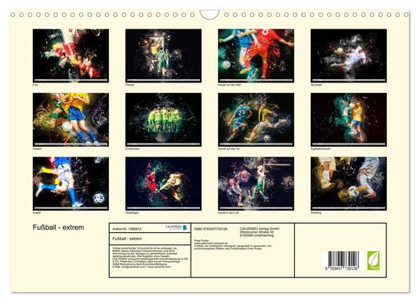 Produktbild: Fu&szlig;ball - extrem (Wandkalender 2026 DIN A3 quer), CALVENDO Monatskalender