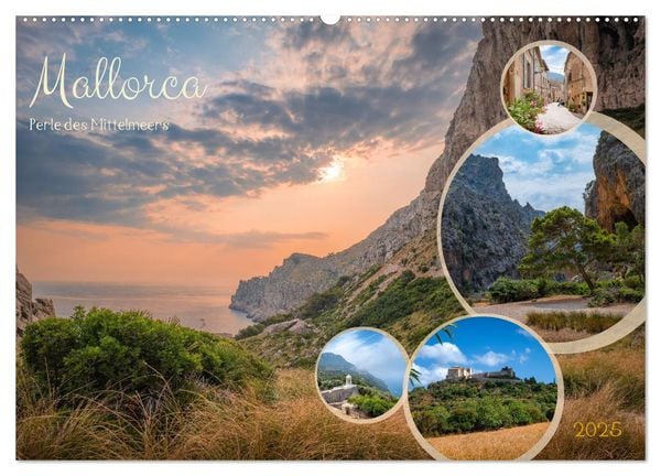 Mallorca - Perle des Mittelmeers (Wandkalender 2025 DIN A2 quer), CALVENDO Monatskalender