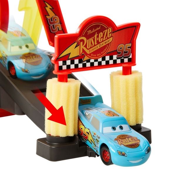 Produktbild: Disney Pixar Cars Autowaschanlagen-Spielset f&uuml;r Rennwagen und Lightning McQueen mit Farbwechseleffekt