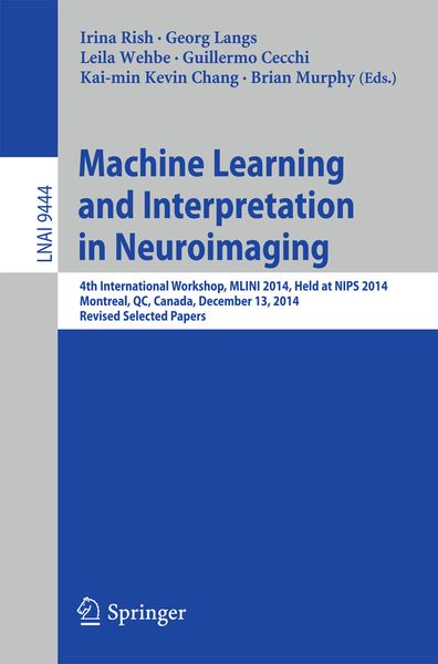 Produktbild: Machine Learning and Interpretation in Neuroimaging