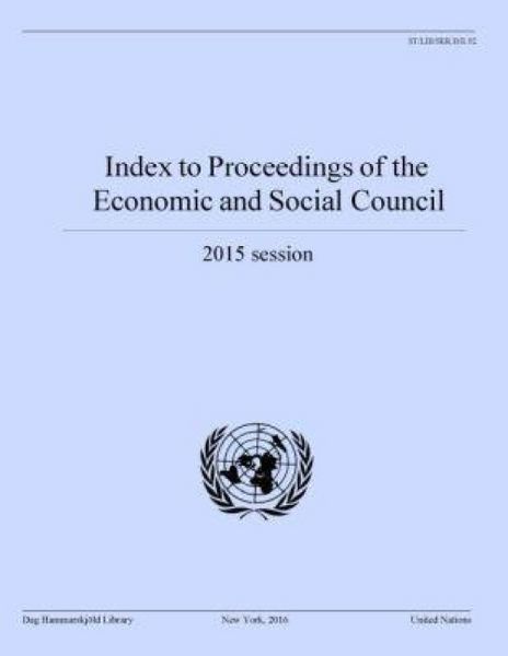 Produktbild: Index to Proceedings of the Economic and Social Council 2015