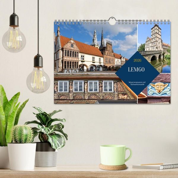 Produktbild: LEMGO - Weserrenaissance und Fachwerkromantik (Wandkalender 2026 DIN A4 quer), CALVENDO Monatskalender