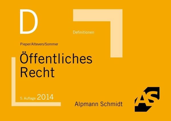 Produktbild: Definitionen &Ouml;ffentliches Recht
