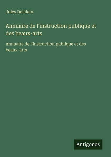 Produktbild: Annuaire de l'instruction publique et des beaux-arts