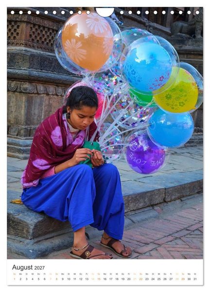 Produktbild: Menschen in Nepal (Wandkalender 2027 DIN A4 hoch), CALVENDO Monatskalender
