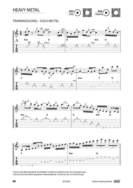 Produktbild: Guitar Training Metal (mit QR-Codes)