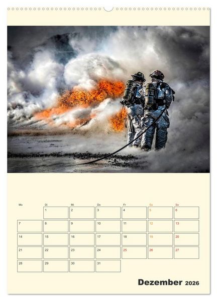 Produktbild: Feuerwehr - der Kalender (Wandkalender 2026 DIN A2 hoch), CALVENDO Monatskalender
