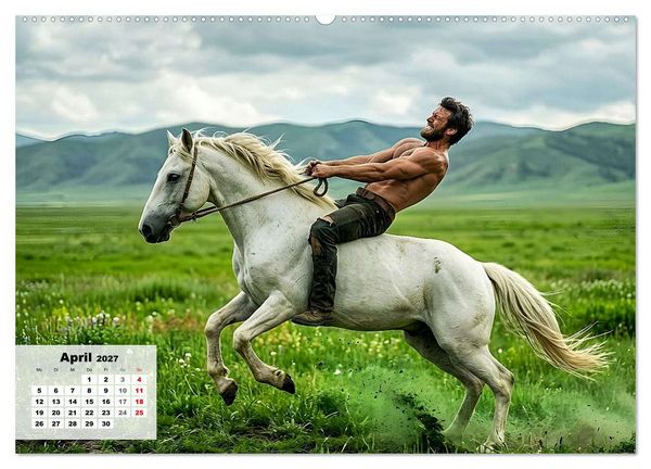 Produktbild: Echte Kerle &ndash; Wilder Westen (hochwertiger Premium Wandkalender 2027 DIN A2 quer), Kunstdruck in Hochglanz