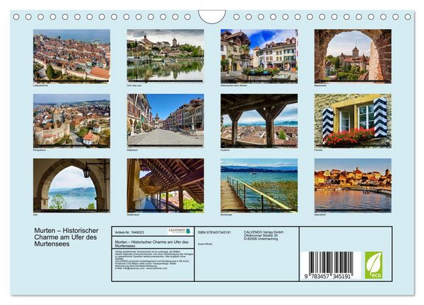 Produktbild: Murten &ndash; Historischer Charme am Ufer des Murtensees (Wandkalender 2026 DIN A4 quer), CALVENDO Monatskalender