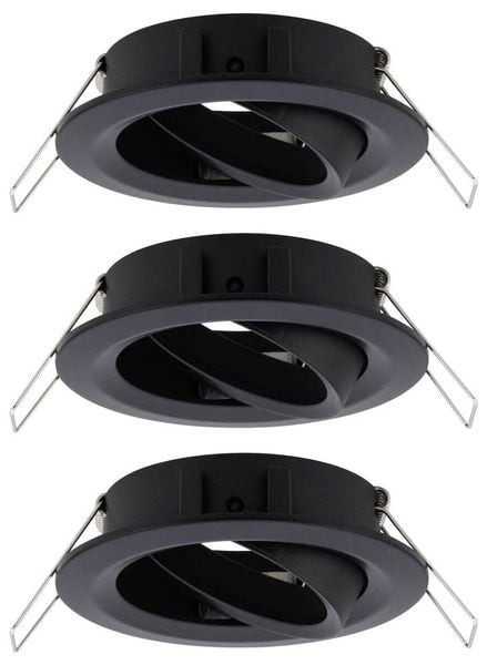 Produktbild: Paulmann 92487 EBL Choose Einbauring 3er Set 10W Schwarz (matt)