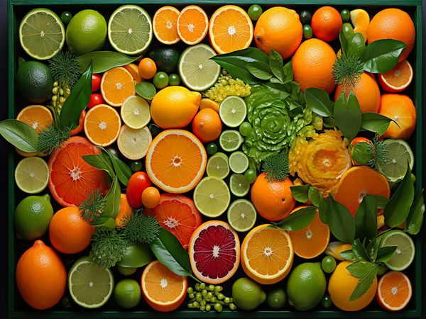 Produktbild: CALVENDO Puzzle Zitrusfr&uuml;chte - Vegane Ern&auml;hrung | 1000 Teile Lege-Gr&ouml;&szlig;e 64x48cm Foto-Puzzle f&uuml;r gl&uuml;ckliche Stunden