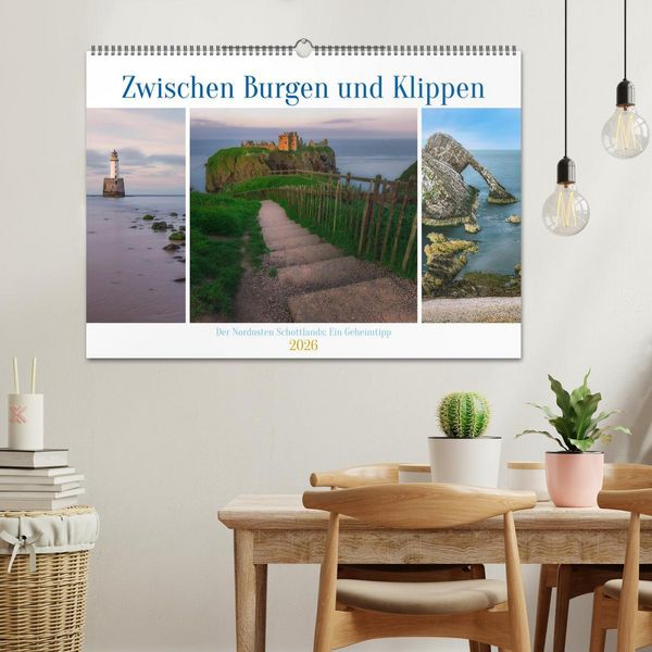 Produktbild: Zwischen Burgen und Klippen, der Nordosten Schottlands, ein Geheimtipp. (Wandkalender 2026 DIN A2 quer), CALVENDO Monatskalender
