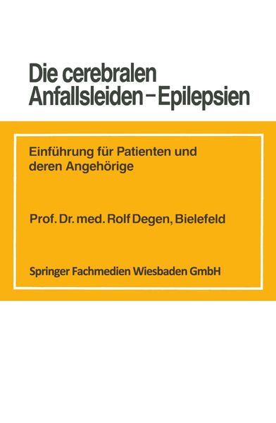 Produktbild: Die cerebralen Anfallsleiden &mdash; Epilepsien