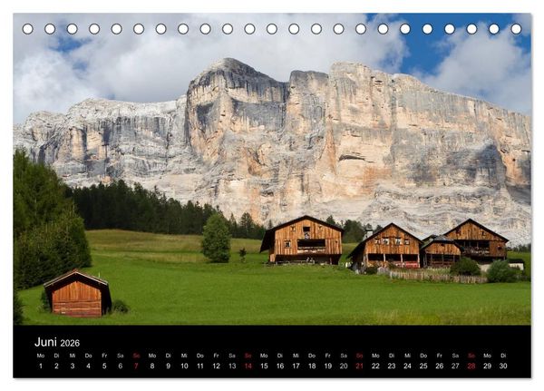 Produktbild: Ladinien - Wo S&uuml;dtirol am sch&ouml;nsten ist (Tischkalender 2026 DIN A5 quer), CALVENDO Monatskalender