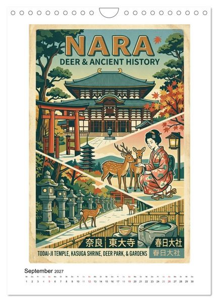 Produktbild: Sehnsucht Japan &ndash; Die Mid-Century Collection (Wandkalender 2027 DIN A4 hoch), CALVENDO Monatskalender
