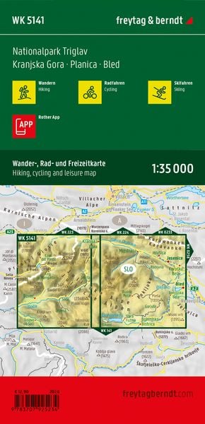 Produktbild: freytag & berndt Wanderkarte Nationalpark Triglav - Kranjska Gora - Planica - Bled 1:35.000