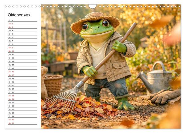 Produktbild: Frosch im Garten (Wandkalender 2027 DIN A3 quer), CALVENDO Monatskalender