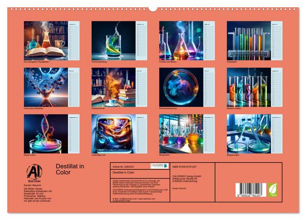 Produktbild: Destillat in Color (hochwertiger Premium Wandkalender 2027 DIN A2 quer), Kunstdruck in Hochglanz