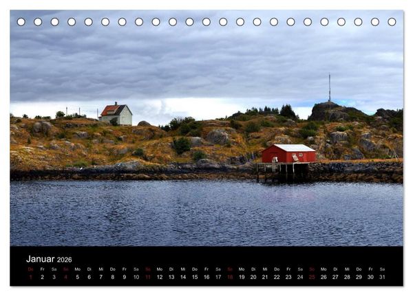 Produktbild: An Norwegens K&uuml;sten (Tischkalender 2026 DIN A5 quer), CALVENDO Monatskalender