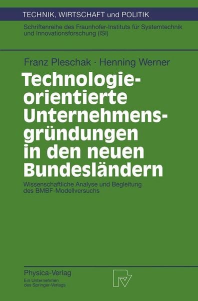 Produktbild: Technologieorientierte Unternehmensgr&uuml;ndungen in den neuen Bundesl&auml;ndern