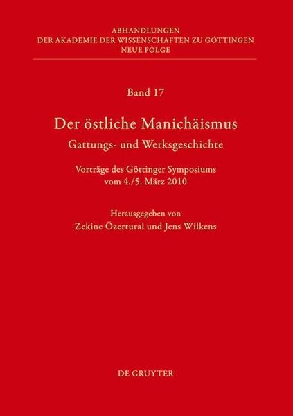 Produktbild: Der &ouml;stliche Manich&auml;ismus - Gattungs- und Werksgeschichte