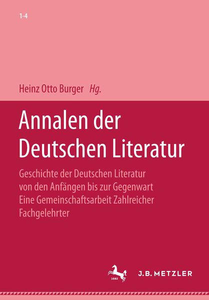 Produktbild: Annalen der deutschen Literatur