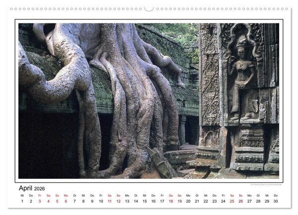 Produktbild: ANGKOR - IM REICH DER KHMER (Wandkalender 2026 DIN A2 quer), CALVENDO Monatskalender